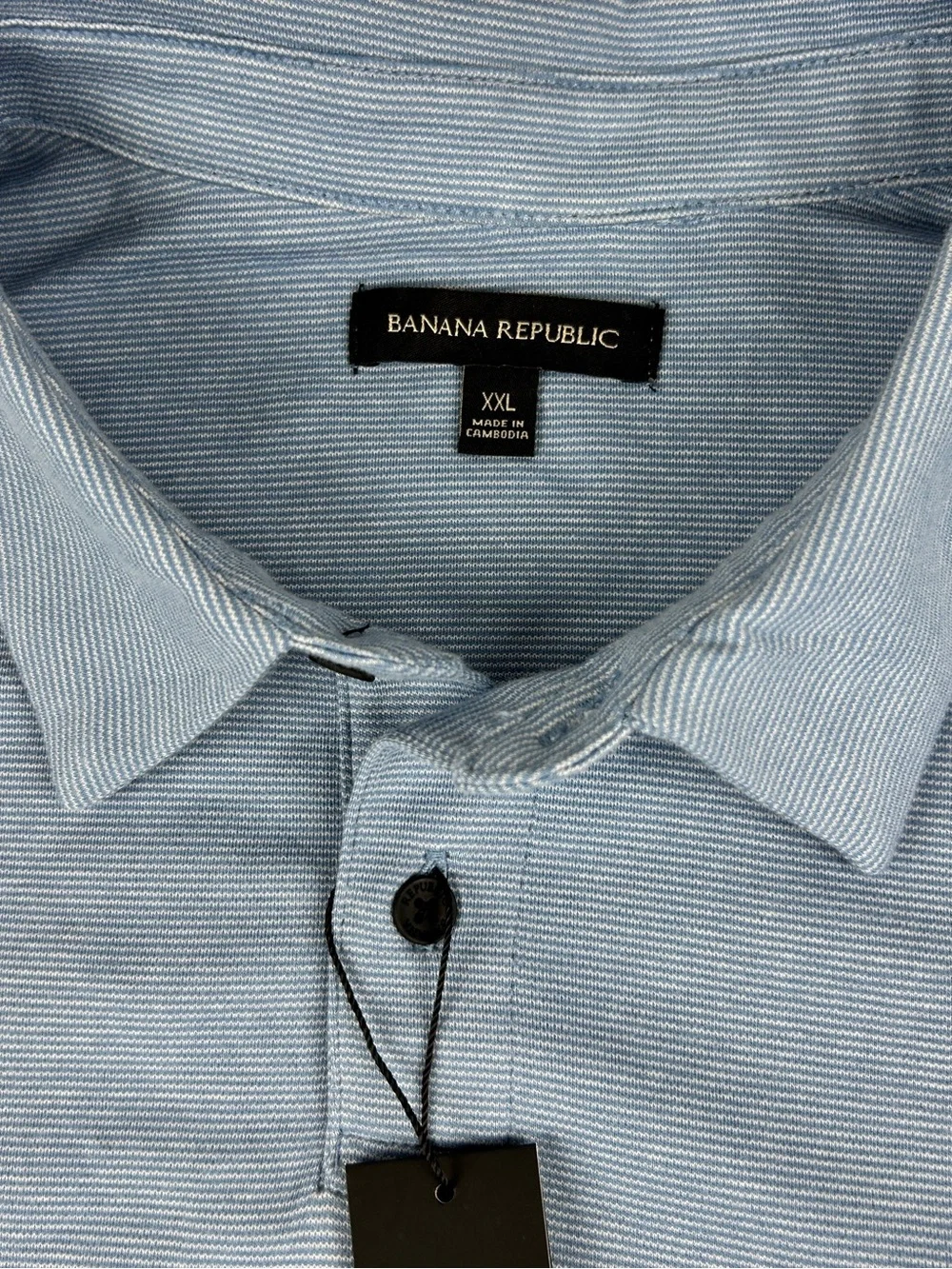 Banana Republic Luxe Touch Performance Polo Shirt, Blue, Large, Cotton